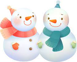 冬のイラストno 105 雪だるまカップル 無料のフリー素材集 花鳥風月 冬のイラスト 冬 雪だるま