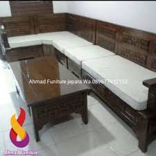 Pembuatan kerajinan kursi bambu lengkap dengan ukuran dan penjelasnya. Jual Kursi Tamu Sudut Minimalis Jok Kab Jepara Ahmad Furniture Jepara 1 Tokopedia