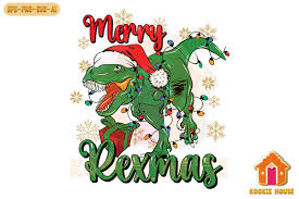 Merry Rexmas Christmas Dinosaur SVG Graphic By Kookie House Creative  Fabricasexiezpix Web Porn
