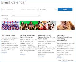 Events Calendar In The Grid View Mode