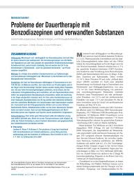 Dennoch scheinen einige von ihnen die belastungen des alltags aussergewohnlich gut zu verkraften wahrend andere deutlich starker darunter leiden. Probleme Der Dauertherapie Mit Benzodiazepinen Und Verwandten Substanzen