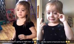 Guy crying while listening to music vine. Viral Adorable Video Shows Emotional Little Girl Crying For No Reason Daily Mail Online