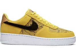 Nike Air Force 1 Off White Black Stockx Air Force 1 Low Yellow Snakeskin Air Force Sneakers Snake Skin Shoes