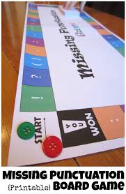 Relentlessly Fun Deceptively Educational Missing Punctuation Board Game Printable Punctuation Games Punctuation Activities Language Arts Lessons