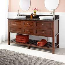 Check spelling or type a new query. 60 Taren Bamboo Double Vanity For Semi Recessed Sink Light Espresso Contemporary Bathroom Cincinnati By Signature Hardware Houzz