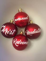 Names Of Christ Vinyl For Ornaments Etsy Christmas Ornament Crafts Diy Christmas Tree Ornaments Unique Christmas Ornaments