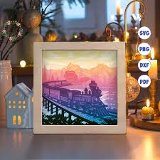 Old Train 2 Paper Cut Light Box Template, 3D Shadow Box SVG Files, Shadow  Box Paper Cut, Light Box SVG, 3D Papercut Light Box SVG File
