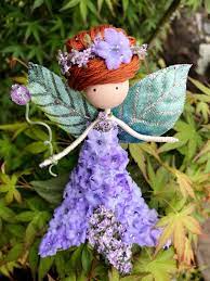 Handmade Fairy Doll With Flower Crown Flower Fairy Doll Etsy Fairy Dolls Flower Fairy Fairy Crafts
