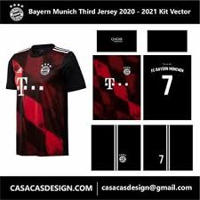 Adidas and manchester united today present the new 2020/21 season third kit, introducing a visually distinctive design, inspired by striped jerseys from the club's history. Bayern Munich Third Jersey 2020 2021 Kit Vector Bayern Munich Bayern Munich