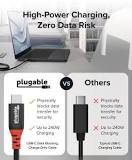 Plugable USB-C Cable, Data Blocker Charge Only, 240W (3.3 ft ...