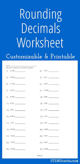 Rounding Decimals Worksheet Rounding Decimals Rounding Decimals Worksheet Decimals Worksheets