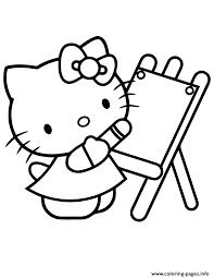 See kid's coloring book pages for lots of fun pictures to paint. Hello Kitty Drawing Art Coloring Pages Printable