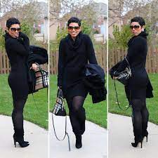 Black Sweater Dress Slouchy Boots Mimi G Style Funeral Outfit Black Sweater Dress Fashion