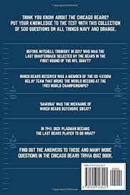 Which planet in our solar system is the closest to earth in size? Chicago Bears Trivia Quiz Book 500 Questions On All Things Navy And Orange Bradshaw Chris 9781916123021 Amazon Com Books