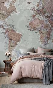 Home Decorating Ideas Bedroom World Map Wall Wall Decoration Bedroom Hallway Gray Carpet Runner Home Bedroom Design Retro Home Decor