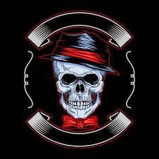 Skull Wearing Hat And Bow Ties With Ribbon On Black Background Art Background Bandit Png And Vector With Transparent Background For Free Download Black Backgrounds Skull Art Drawing Halloween Vector