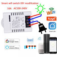 Wifi Smart Remote Control Switch Diy Modification 16a Tuya Smart Life App Work With Amazon Alexa Echo Dot Amp Goo Life App Smart Life Amazon Alexa Echo Dot