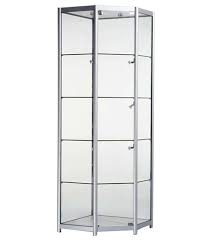 Get the best deals and free shipping today! 850mm Aluminium Corner Full Glass Display Cabinet Buy A Cabinet