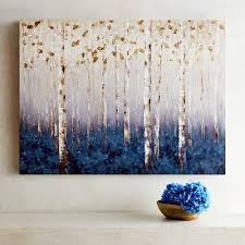 Framed Birch Tree Wall Art As If Captured When The Moon S Glow Is At Its Most Incandescent Our Grove Of Slender Birch Trees Seems Magically I Birch Tree Art Metal Tree Wall Art Tree Art