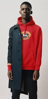 A Burberry Hoodie In Loop Back Jersey Embroidered With An Archive Crest Originally Found On Burberry Sweatsh Cool Street Fashion Hoodie Fashion Mens Outfits