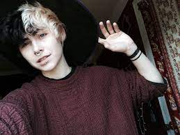 Split Hair Tumblr Split Hair Split Dyed Hair Dyed Hair Men