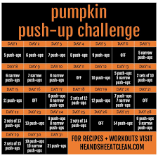 31 Day Pumpkin Push Up Challenge In 2020 Push Up Challenge Workout Challenge Challenges