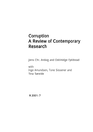 Managing corruption in law enforcement agencies workshop. Pdf Corruption A Review Of Contemporary Research