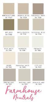 Farmhouse Neutrals Sherwin Williams Gray Beige White Paint Colors Wall Col Exterior Paint Colors For House Farm House Colors Farmhouse Paint Colors