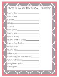 Love this design but need it for a different event? How Well Do You Know The Bride Free Printable Bridal Shower Printables Wedding Shower Games Bride Game