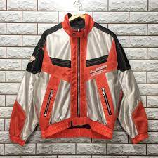 Yamaha Racing Jacket Large Vintage 90s Yamaha Air Through Motorcycle Biker Raider Colorblock Bomber Jacket Size L Racing Jacket Color Block Jacket Jackets