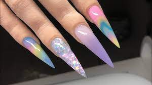 Keep the acrylic nails shape untouched as long as possible. Long Stiletto Acrylic Nails Bright Nail Design Youtube