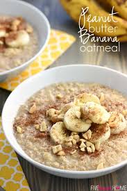 Bake uncovered 40 to 45 minutes or until most liquid is absorbed. Quick Peanut Butter Banana Oatmeal Fivehearthome