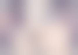 kochou shinobu, tomioka giyuu, 1boy, 1girl, black hair, blouse, blue eyes,  blush, bottomless, clothes lift, cunnilingus, grey background, hair  intakes, half-closed eyes, nipples, oral, purple hair, robosquat, shirt,  white shirt - Image