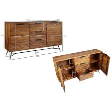 Hoch schrank kommode kommoden designer edel holz luxus schränke side low board. Wohnling Design Sideboard Nishan 160 X 40 X 88 Cm Sheesham Massiv Hol 617 99