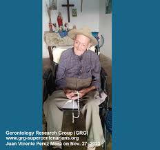 Juan Vicente Perez Mora; Guinness World Records World's Oldest Living Man  aged 114,5