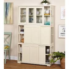 View all items from art, traditional furnishings, décor & more sale. Sliding Tempered Glass Doors Stackable Storage Buffet Cabinet Home Stylish Dining Kitchen Display Furniture Antique White New House Hold Sales