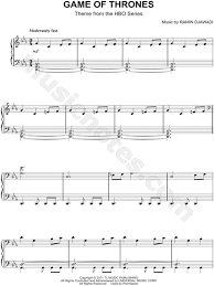 Report if score is not found. Game Of Thrones From Game Of Thrones Sheet Music Piano Solo In C Minor Download Print Sku Mn0114950