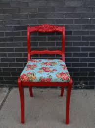 upcycled vintage upholstered red chair etsy idee di design idee per la casa arredamento