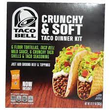 Maybe you would like to learn more about one of these? Taco Bell Crunchy Soft Taco Dinner Kit 7 99