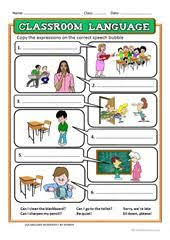 Classroom Language Vocabulary Exercises Worksheet Free Esl Printable Worksheets Made By Teachers Classroom Language Classroom Elementary Education Classroom