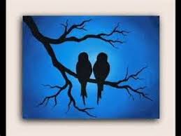 Our list of easiest famous paintings to recreate for beginners will make you feel the magic of painting, and have you thinking you have what it takes. Bird Monochromatic Painting Canvas Shadow Painting Simple Acrylic Paintings Love Birds Painting