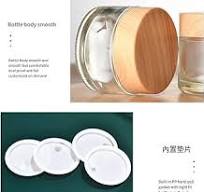 Amazon.com: Glass Cosmetic Containers with Wood Lid ...