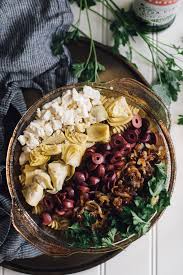 Mediterranean Pasta Salad With Homemade Meyer Lemon Vinaigrette Alyssa And Carla Recipe Mediterranean Pasta Salads Pasta Salad Mediterranean Pasta