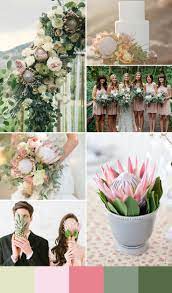 5 Summer Wedding Color Ideas Inspired By This Season S Hottest Flowers Wedpics Blog Summer Wedding Colors Wedding Colors Protea Wedding