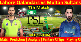 Psl 2020 multan sultans vs lahore qalandars match prediction. Today Match Prediction Lahore Qalandars Vs Multan Sultans Psl T20 2021 7th Match Who Will Win
