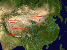 A collection of china maps; Physical Map Of China China Mountains Plateaus Rivers And Deserts