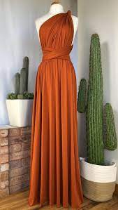Burnt Orange Bridesmaid Dress Custom Lengths Convertible Etsy In 2020 Burnt Orange Bridesmaid Dresses Orange Bridesmaid Dresses Orange Bridesmaid