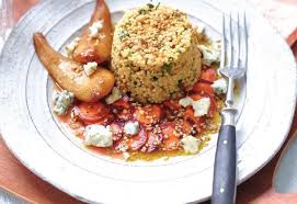 Hirse Nuss Timbale Zu Urmohren Carpaccio Und Gorgonzola 4 Kleine Timbale Oder Dessertformchen 3 El Sesamsaat 4 El Zitronensaft 1 Tl Honig 4 Food Rice Grains