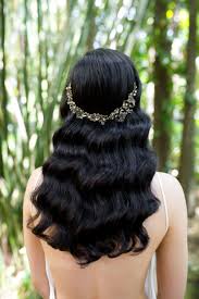Black And Gold Hair Piece Wedding Hairstyles Vintage Waves Hair Hollywood Glamour Hair Hollywood Hair