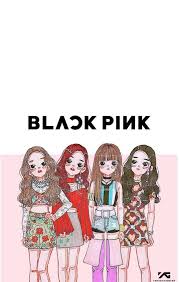Blackpink Cute Cartoon Wallpaper